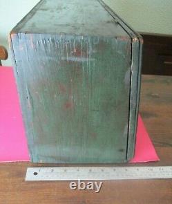 Antique Putnam Dyes Monroe Drug Store Merchant Display Case Wood and Tin