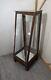 Antique Slant Top Wood & Glass Store Display Case Showcase Cabinet