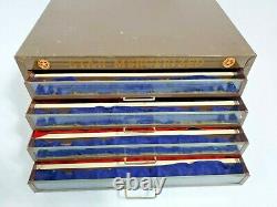 Antique Star Mercerized Sewing Cotton Thread Spool Cabinet 4 Drawer Store Case