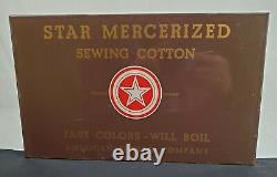 Antique Star Mercerized Thread 4 Drawer Store Display Advertising Spool Cabinet