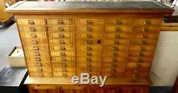 Antique Store Display Cabinet. 50 drawers. 4 Shelves. 2 Work Boards. 79.5Hx78W