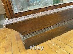 Antique Store Display Counter Case Cabinet Tiger Oak & Glass circa 1900