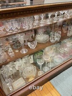 Antique Store Display Counter Case Cabinet Tiger Oak & Glass circa 1900