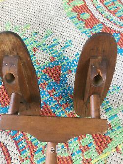 Antique Vintage General Store Display Victorian Shoe Stand Wooden