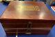 Antique Vintage M Hohner Harmonica Display Case Wooden Box General Store