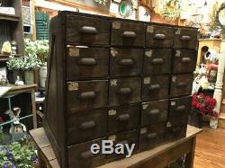 Antique Vintage Store Display Case Mercantile Wood Cascading Drawers Candy
