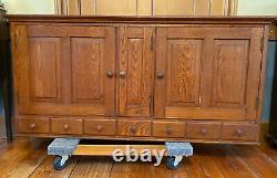 Antique Vintage US Post Office Country Store Wood Cabinet 7 Drawers 71 Slots