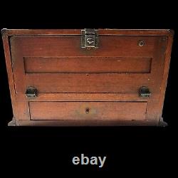 Antique Waterman's Ideal Fountain Pen Countertop Store Display Oak Case VTG