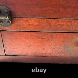 Antique Waterman's Ideal Fountain Pen Countertop Store Display Oak Case VTG
