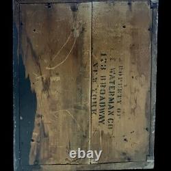Antique Waterman's Ideal Fountain Pen Countertop Store Display Oak Case VTG