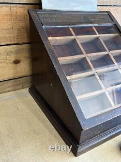 Antique Willson Goggles Wood Display Case General Store Countertop Advertisement
