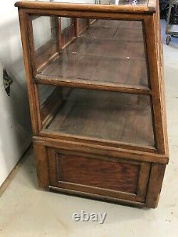Antique Wood General Drug Store Glass Display Case Cabinet 16 Doors