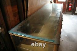 Antique Wood Glass Mercantile Store Showcase Display Cabinet Haberdashery VTG