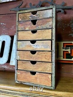 Antique Wooden Ace Combs Store Display Case