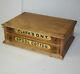 Antique Wooden Country Store Clarks Ont Spool Cotton Thread Oak Cabinet 2 Drawe