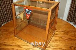 Antique general store counter display case all original Tom's roasted peanuts