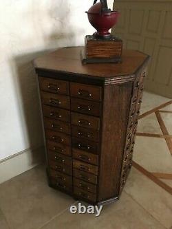 Antique rotating hardware store nut /bolt cabinet A. R. Brown, Erwin TN