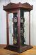 Antique Store Counter Display Case Rotating Cabinet Glass Wood Hardware Vintage
