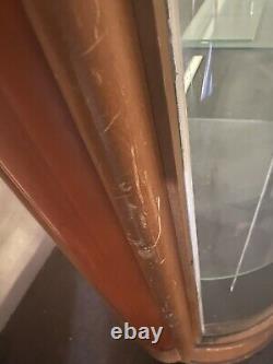 Art Deco Beauty Bar Curved Glass Bakelite Wood Store Display Cabinet 1940s