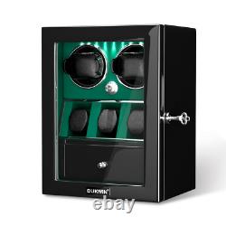 Automatic 2/4/6/8 Watch Winder Box+3/5/6 Display Storage Case Jewelry Drawer LED