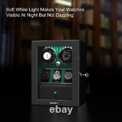 Automatic 2/4/6/8 Watch Winder Box+3/5/6 Display Storage Case Jewelry Drawer LED