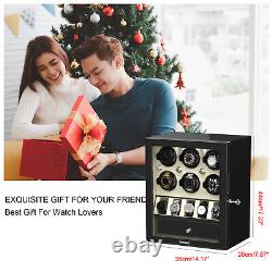 Automatic 2/4/6/8 Watch Winder LED Display Storage Case With 3/5/6 Storage Box