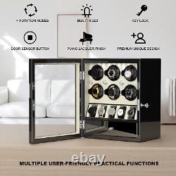 Automatic 2/4/6/8 Watch Winder LED Display Storage Case With 3/5/6 Storage Box