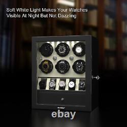 Automatic 2/4/6/8 Watch Winder LED Display Storage Case With 3/5/6 Storage Box