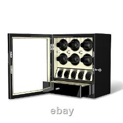 Automatic 2/4/6/8 Watch Winder LED Display Storage Case With 3/5/6 Storage Box