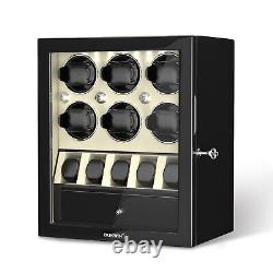 Automatic 2/4/6/8 Watch Winder LED Display Storage Case With 3/5/6 Storage Box