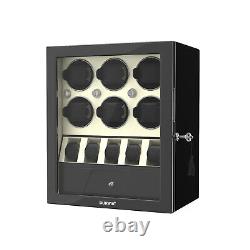 Automatic 2/4/6/8 Watch Winder LED Display Storage Case With 3/5/6 Storage Box