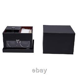 Automatic 2 Watch Winder with Storage Case Silent Motor Watch Display Box WithLED