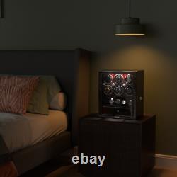 Automatic 6 Watch Winder With 5 Extra Watch Storage Box Display Case LED Patent