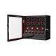 Automatic Rotation 8 Watch Winder Box With 6 Watches Display Storage Case Led Us