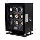 Automatic Watch Winder 9 Watches Lcd Touch Screen Display Storage Box Case Us