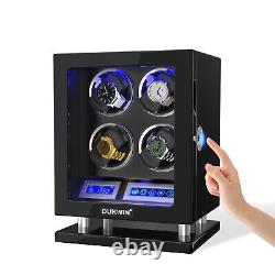 Automatic Watch Winder Box 2-12 watches LCD Touch Screen Display Storage Case US