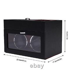 Automatic Watch Winder Rotation Luxury Display 2/4+6 Watches Box Storage Case US