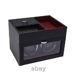 Automatic Watch Winder Rotation Luxury Display 2/4+6 Watches Box Storage Case US