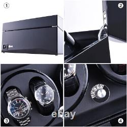 Automatic Watch Winder Rotation Luxury Display 6+7 Watches Box Storage Case US