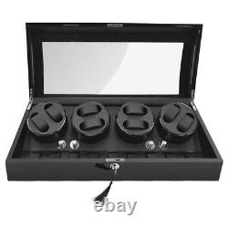 Automatic Watch Winder with Display Case Quiet Motor 8+9 Storage AC Adapter