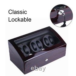 Automatic Watch Winders 6+7 Watches Display Boxes Storage Case Organizer Silent
