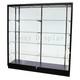 Black Aluminum Glass Tower Extra Vision Display 72 Inch Showcase With Lock & Led
