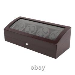 Black Automatic Watch Winder 8+9 Display Case Silent Watch Storage Box W 5 Modes