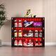Black Light Shoe Storage Box Three Layer Glass Doors Display Case