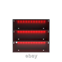 Black Light Shoe Storage Box Three Layer Glass Doors Display Case