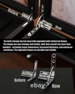 Bonaking Knife Display Case Two-Tier Pocket Knife Case Box Storage for 15-17