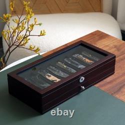 Bonaking Knife Display Case Two-Tier Pocket Knife Case Storage For 15-17 Pocket