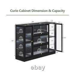 Boniture Acrylic Display Cabinet LED Lighting Curio Case