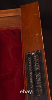 Buck Knives Dovetailed Wood Case Box Advertising Salesman Store Display Vintage