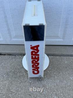 CARRERA Sunglasses Rotating Store Display Rack white Plexiglass Locking Case